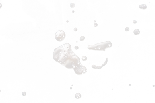 white bubble foam splash isolated