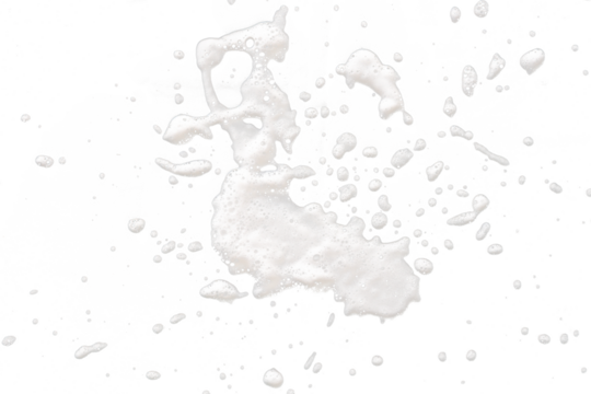 Splash of soap foam isolated on white