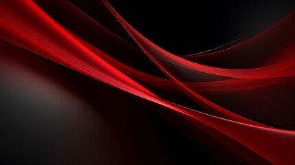 High resolution red and black abstract background with curved lines 