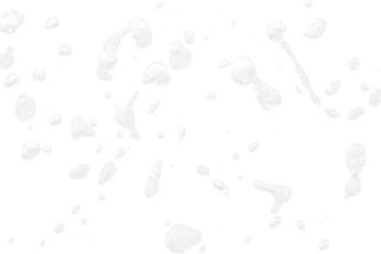 splashes of foam on white background isolated