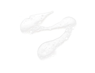 white soap foam isolated