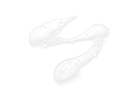 white soap foam isolated