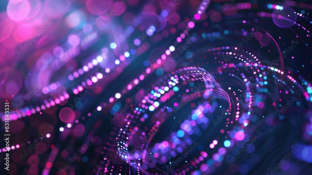 Poster digital background of loading circles.
