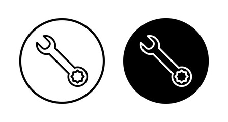 wrench icon vector isolated on white background. Wrench vector icon. Spanner symbol