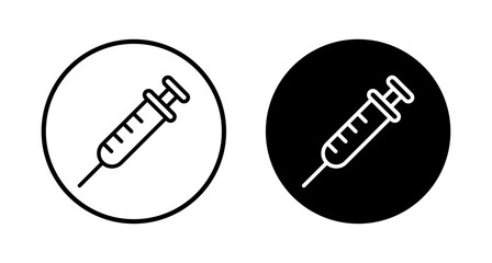 Syringe icon vector isolated on white background. injection icon