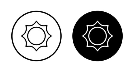 Sun icon vector isolated on white background. Sun vector icon