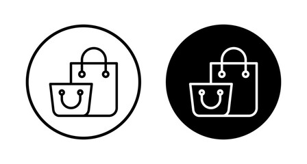 Obraz premium Shopping bag icon vector isolated on white background. Shopping bag vector icon. Basket icon