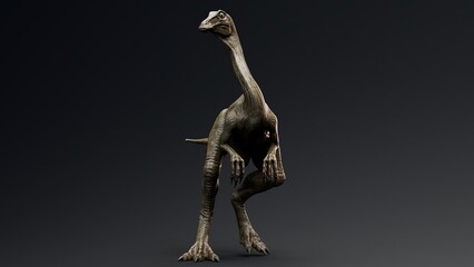 Gallimimus Model of background, 3d rendering