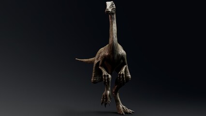 Gallimimus Model of background, 3d rendering