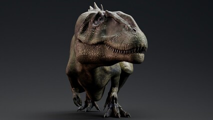 Carcharodontosaurus Realistic Model of background, 3d rendering
