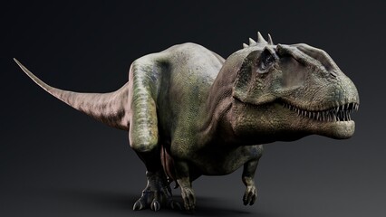 Fototapeta premium Carcharodontosaurus Realistic Model of background, 3d rendering