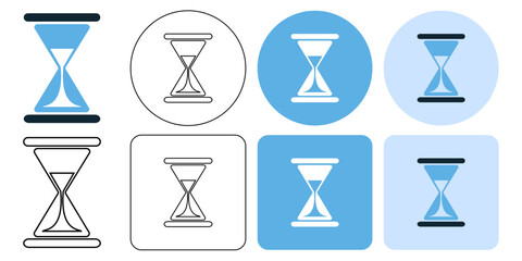 hourglass, clock of sand, loading deadline sign icon symbol ui and ux design, glyphs and stroke line icon	