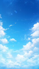 Fototapeta premium 青空と白い雲 Generative AI