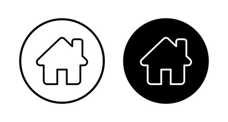 Home icon vector isolated on white background. House vector icon. Address