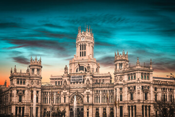 Obraz premium Photos from various tourist spots around Madrid the capital of Spain
