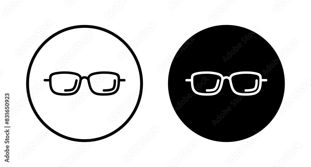 Poster glasses icon vector isolated on white background. stylish eyeglasses. glasses vector. optical concep