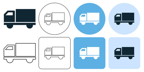 truck, cargo, carry transportation, order vehicle distribution, shipment or delivery sign icon symbol ui and ux design, glyphs and stroke line icon	