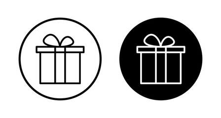 Gift icon vector isolated on white background. gift vector icon.  birthday gift
