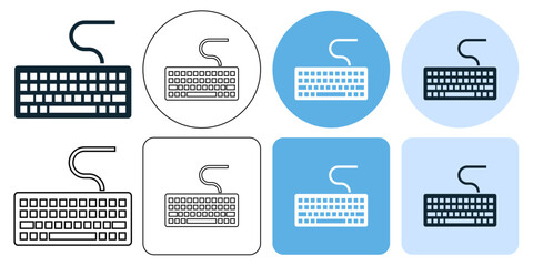 keyboard, typing hardware sign icon symbol ui and ux design, glyphs and stroke line icon	
