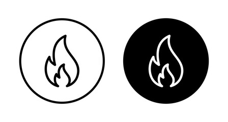 Fire icon vector isolated on white background. Fire flame icon template. Fire flames symbol vector