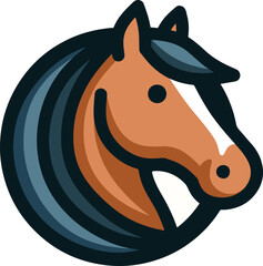 Horse head logo illustration © Piko