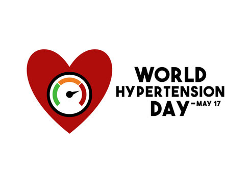 World Hypertension Day on white background. May 17.