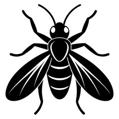 insect black icon silhouette illustration on white background