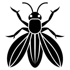 insect black icon silhouette illustration on white background