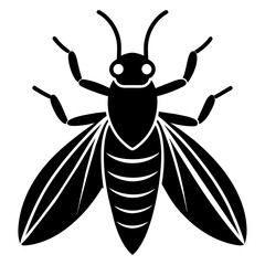 insect black icon silhouette illustration on white background