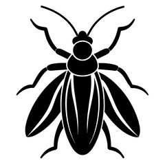 insect black icon silhouette illustration on white background