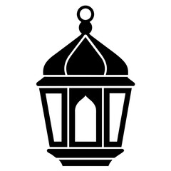 Lantern icon vector art silhouette illustration