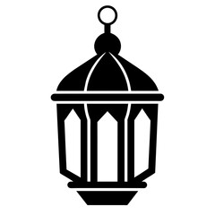 Lantern icon vector art silhouette illustration