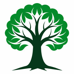 Tree logo icon vector art silhouette illustration