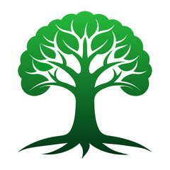 Tree logo icon vector art silhouette illustration