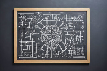 Fototapeta premium Chalkboard with Abstract Design