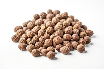 Close up of brown peppercorns