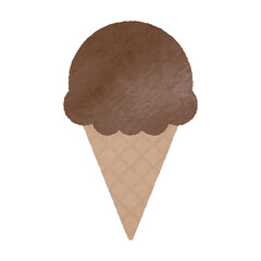 チョコレートアイスの水彩イラスト