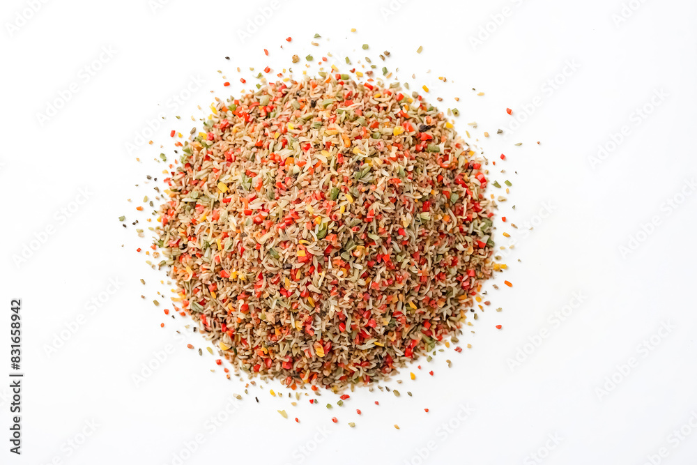 Canvas Prints Spices and Seasoning Mix on White Background