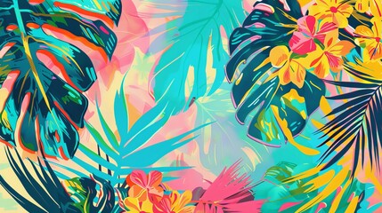 Fototapeta premium Tropical Vibes Abstract Background