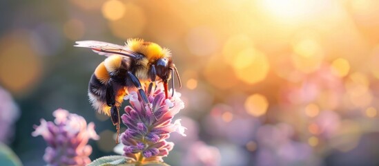 Bumblebee Pollination A Close Encounter in a Lush Garden Oasis