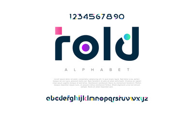Told creative geometric modern urban alphabet font. Digital abstract futuristic, fashion, sport, minimal technology typography. Simple numeric vector illustration