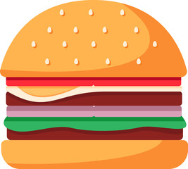 Hamberger Illustration Simple