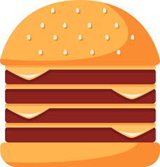 Hamberger Illustration Simple