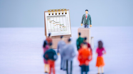 Meeting planning strategy concept, Business meeting presentation Leader discussing project...