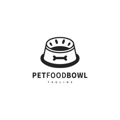 pet food bowl logo design illustration