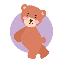 baby bear pose variant gesture. element stock design