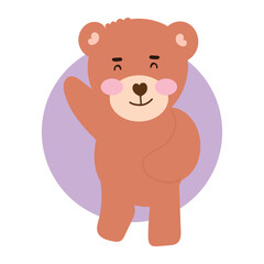 baby bear pose variant gesture. element stock design
