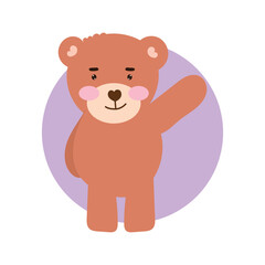 baby bear pose variant gesture. element stock design
