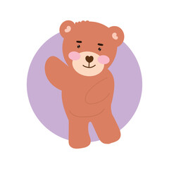 baby bear pose variant gesture. element stock design