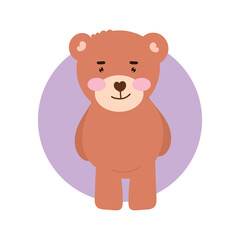 Fototapeta premium baby bear pose variant gesture. element stock design